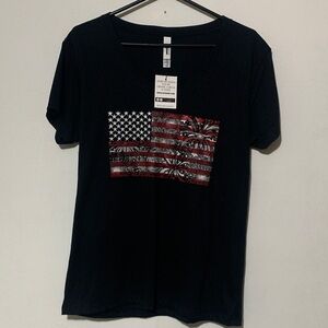 Women's Graphic V-Neck T-Shirt NWT